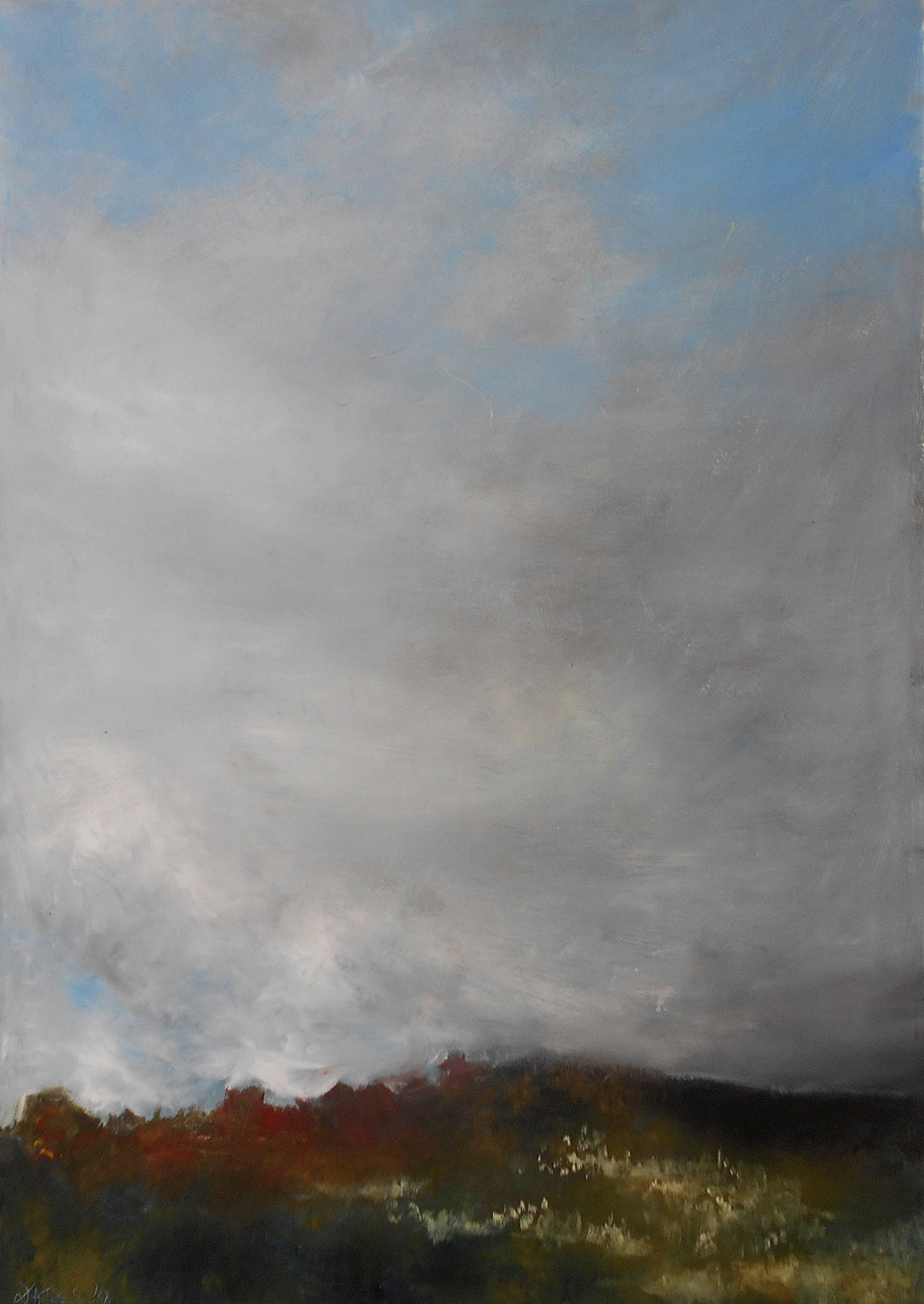 15.Landscape, 70x100cm, oil colour on paper, 2020