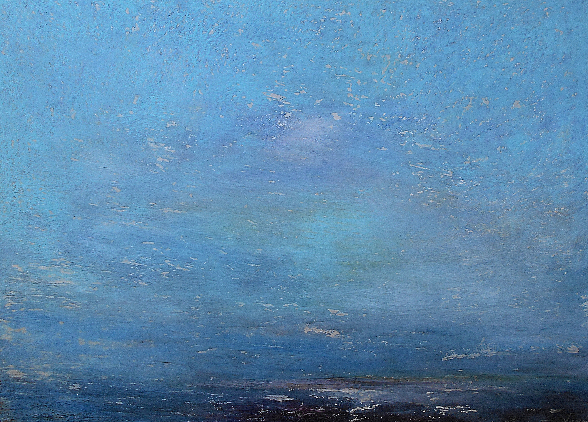 33.Landscape, 100x70cm, oil pastel on paper, 2019