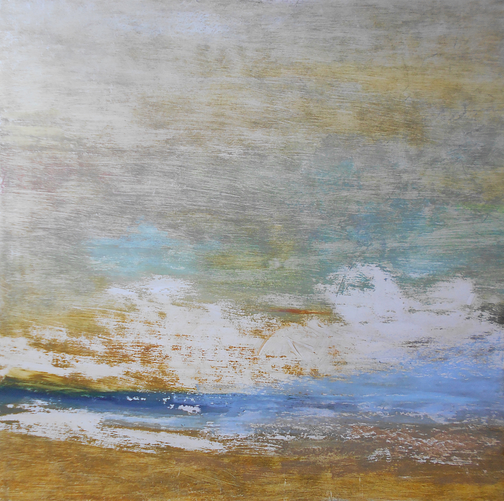 51.Landscape, 70x70cm, oil colour on paper, 2019