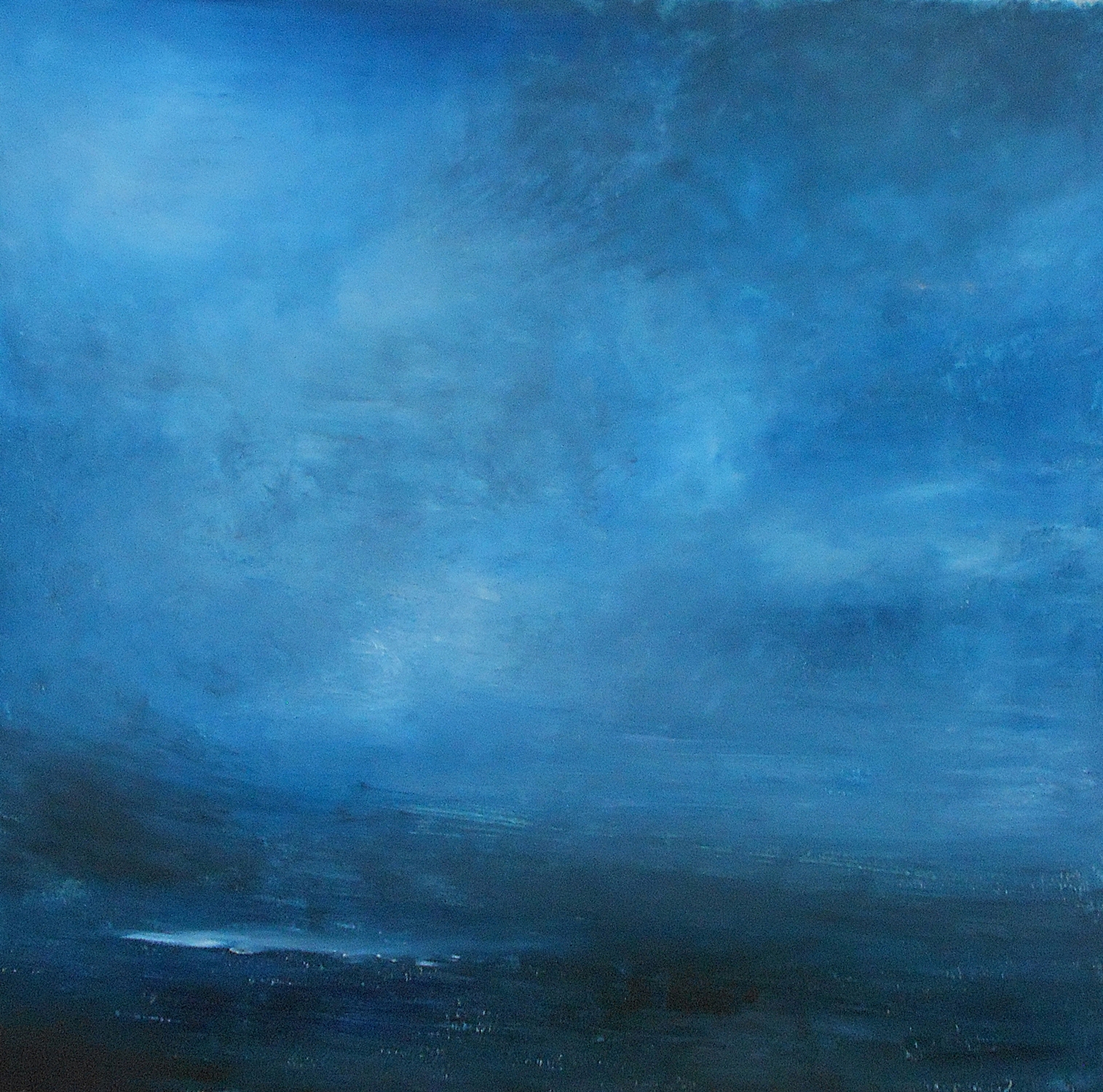 69.Landscape, 70x70cm, oil colour on paper, 2020