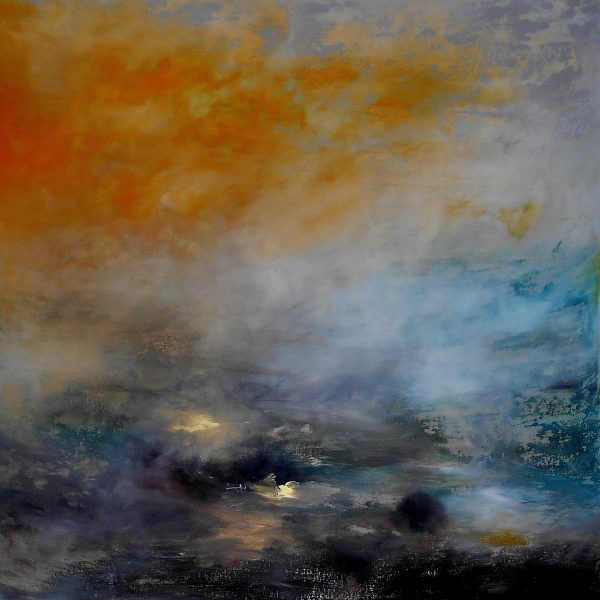 9.Landscape, 70x70, oil colour on paper, 2020