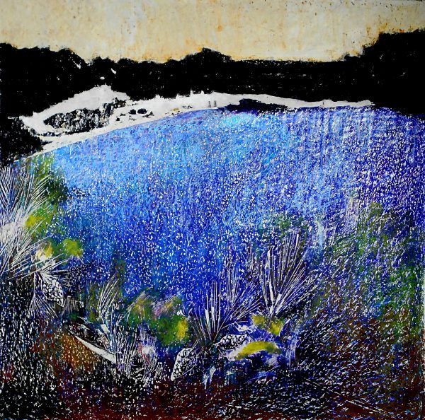 74.THE SEA WE LOVED, 70X70, OILPASTEL ON PAPER, 2016