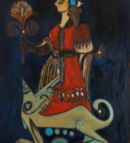A girl from Crete, 70x100, oil color on cardboard, 2022, 1600 euro