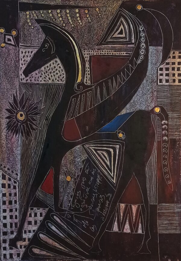 Pegasus, 70x100, oil color on cardboard, 2022, 1100 euro