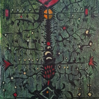 8.Tree of life, 70x90, oil color on cardboard ,2022,1200 euro