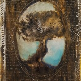 POEM FOR AN OLIVE TREE , REFERENCE TO O.ELITIS, 70X100, MIXED MEDIA ON CARDBOARD, 900 EURO, print 180 euro