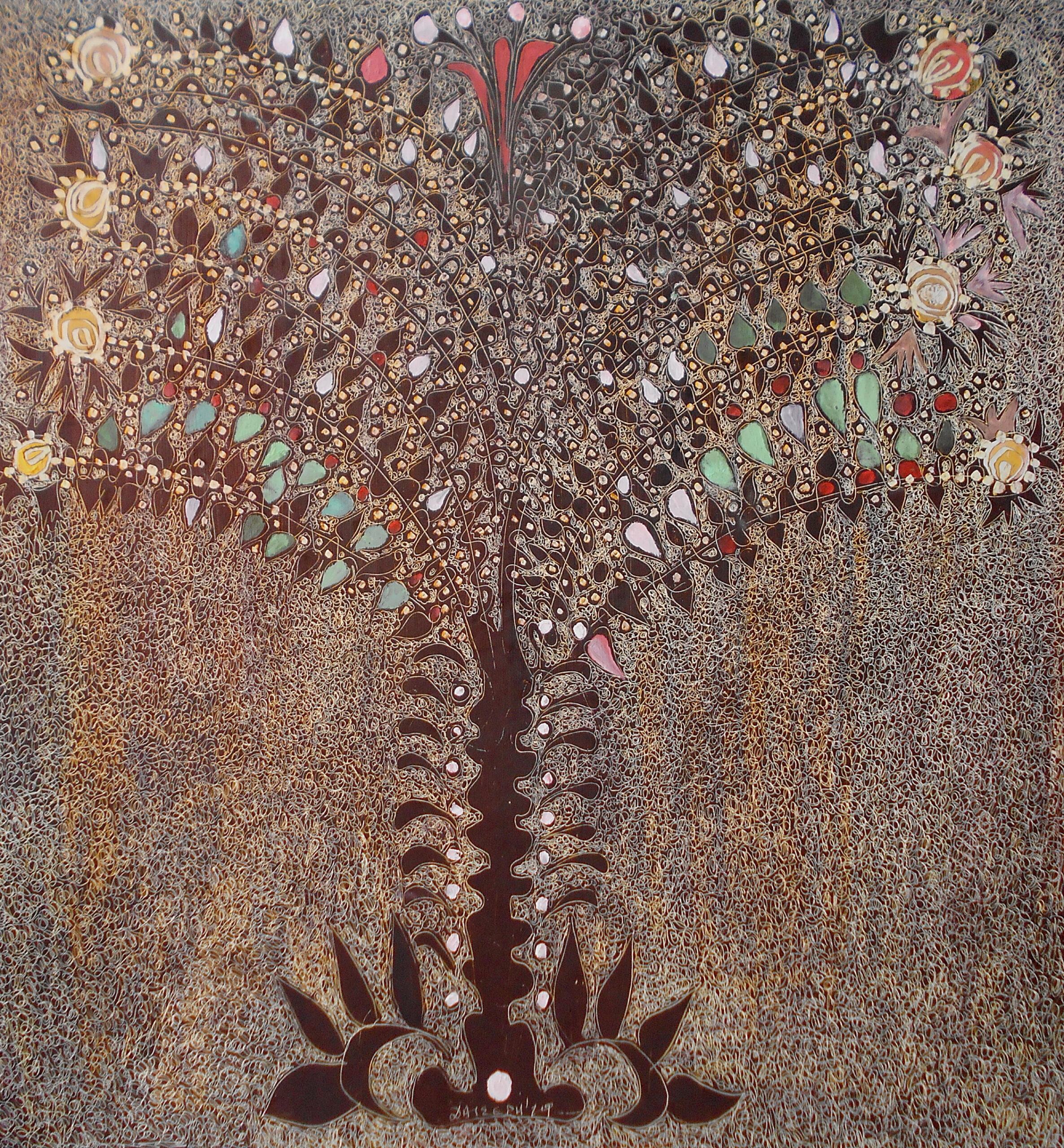 Tree of life III, 70x80, oilpastel on cardboard, 2018, 180 euro