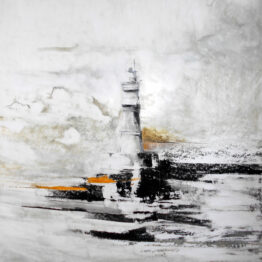 Lighthouse I, 70x100, oil pastel on cardboard, 2017, 180 euro